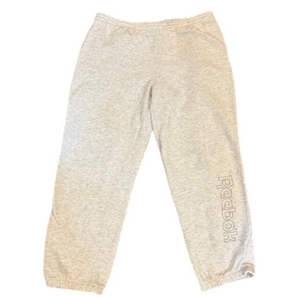 Vintage Reebok Sweatpants Gray Joggers Embroidered Logo Size Large - Picture 2 of 6